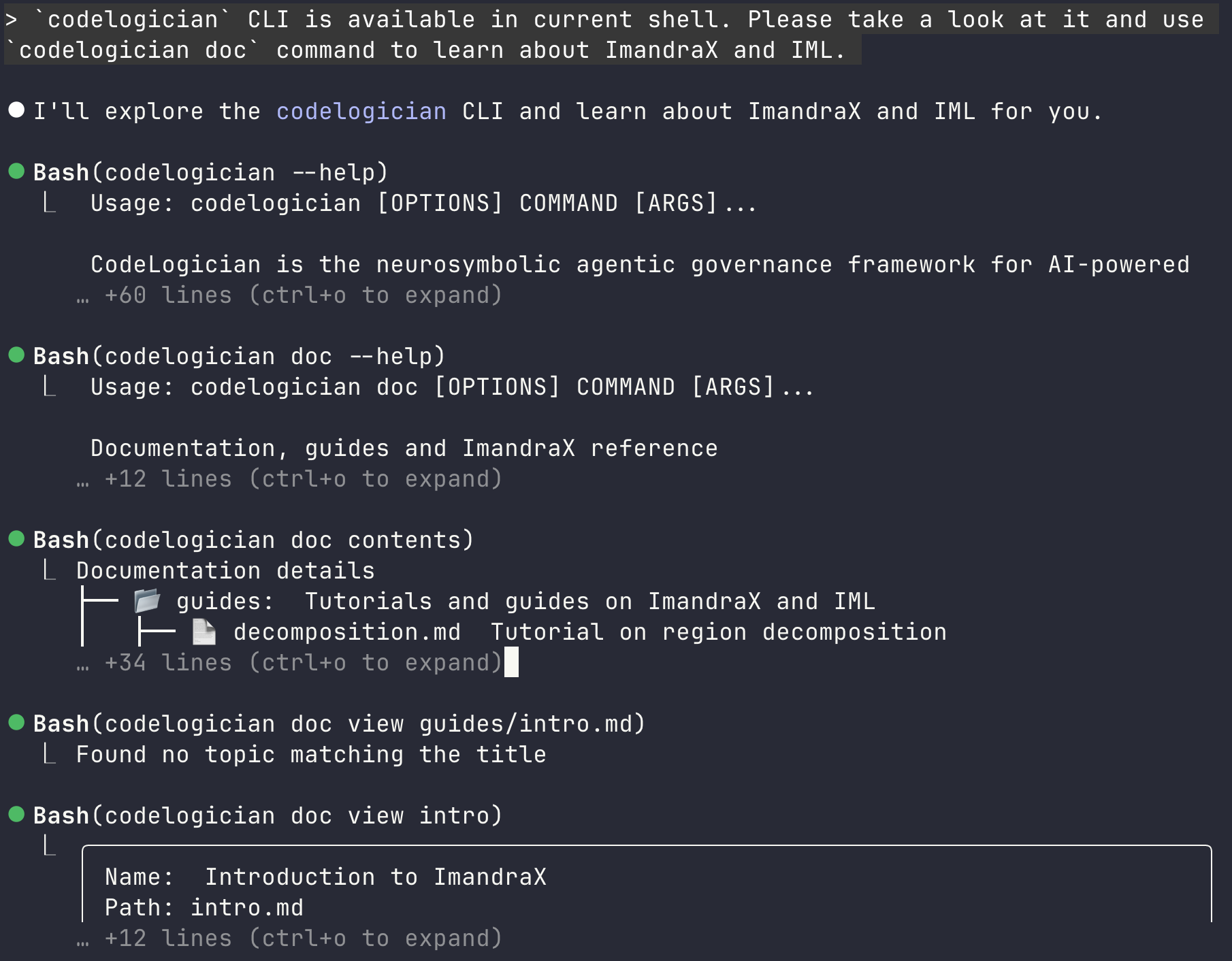 CodeLogician interface showing warning message for unsupported language with option to continue formalization
