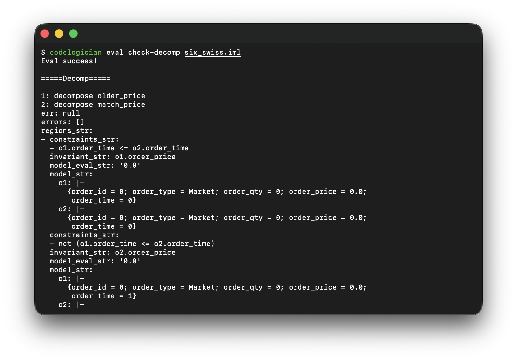 CodeLogician performs region decomposition on the IML model