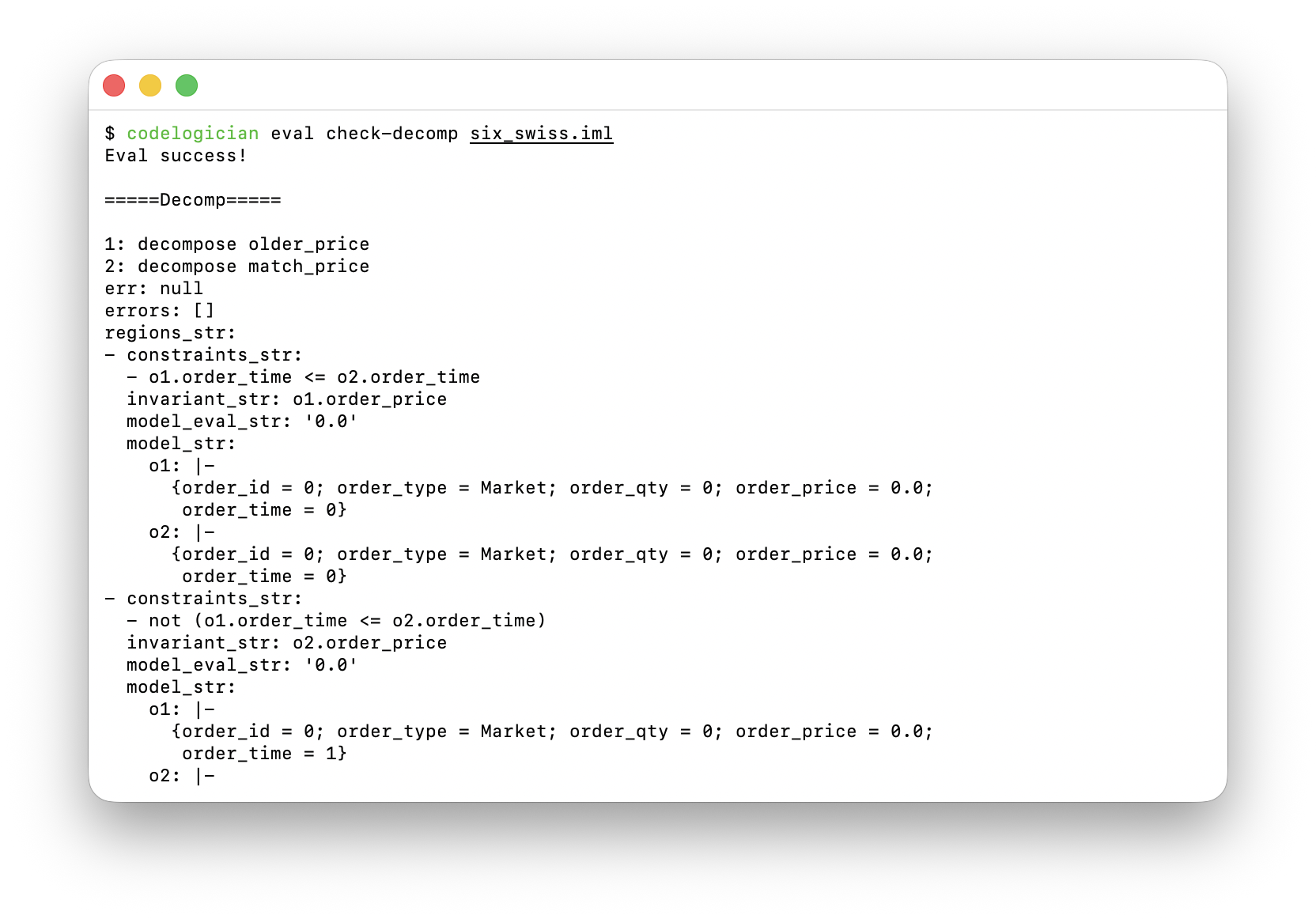 CodeLogician performs region decomposition on the IML model